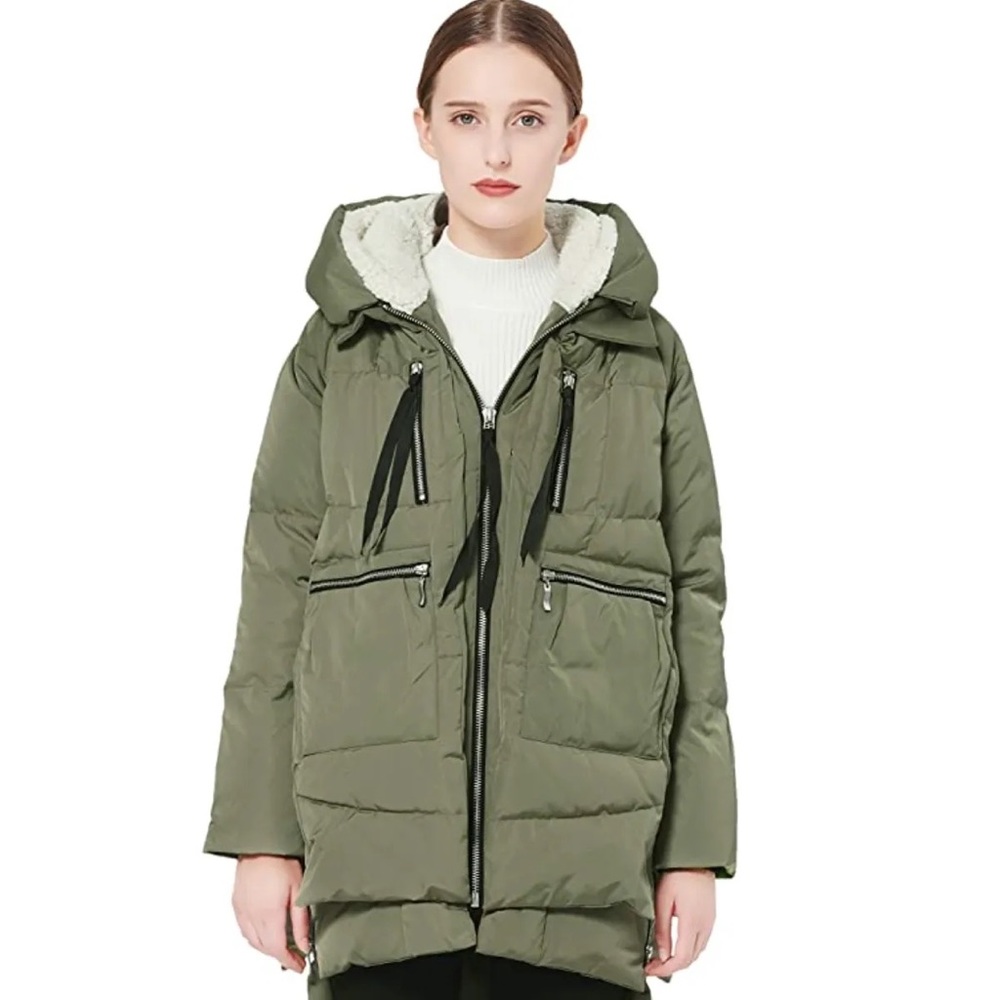 Orolay green coat, excellent condition size M
